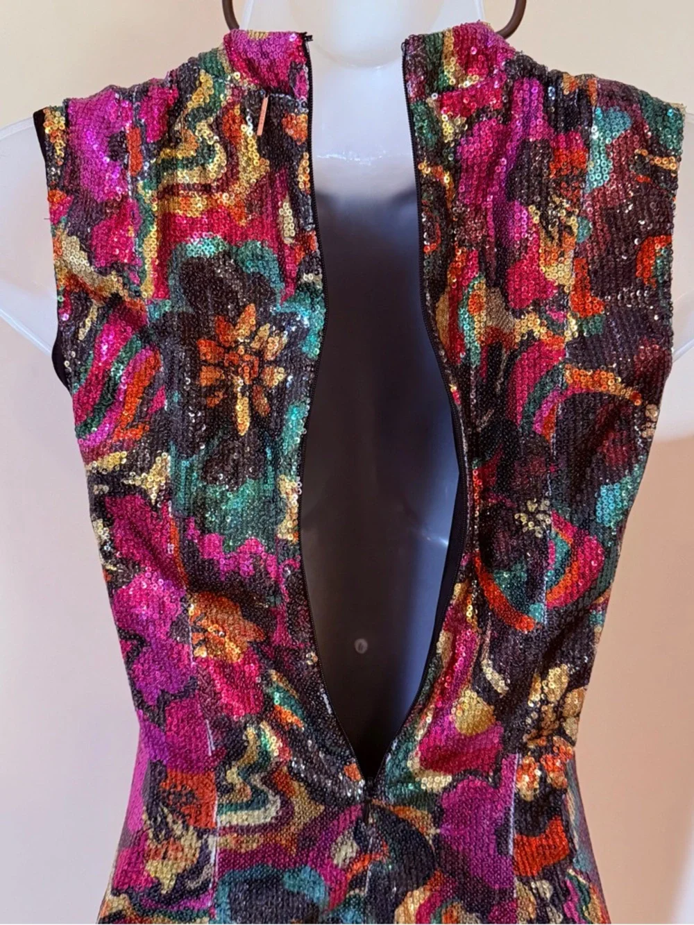 NEW MISA LOS ANGELES NAKIA FLORA GROOVE SEQUIN MINI DRESS SIZE XXS - Picture 14 of 15